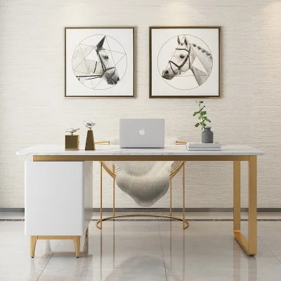 Nordic marble desk home study desk and chair combination simple office desktop computer desk