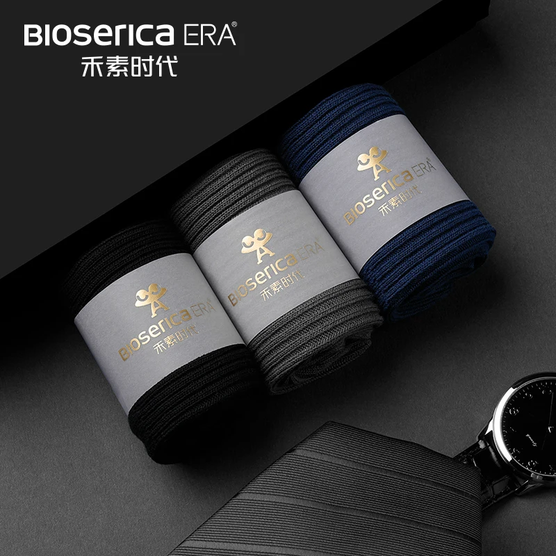Bioserica Era men dress socks cotton deodorant 15days no washing custom socks Business Socks Anti odor