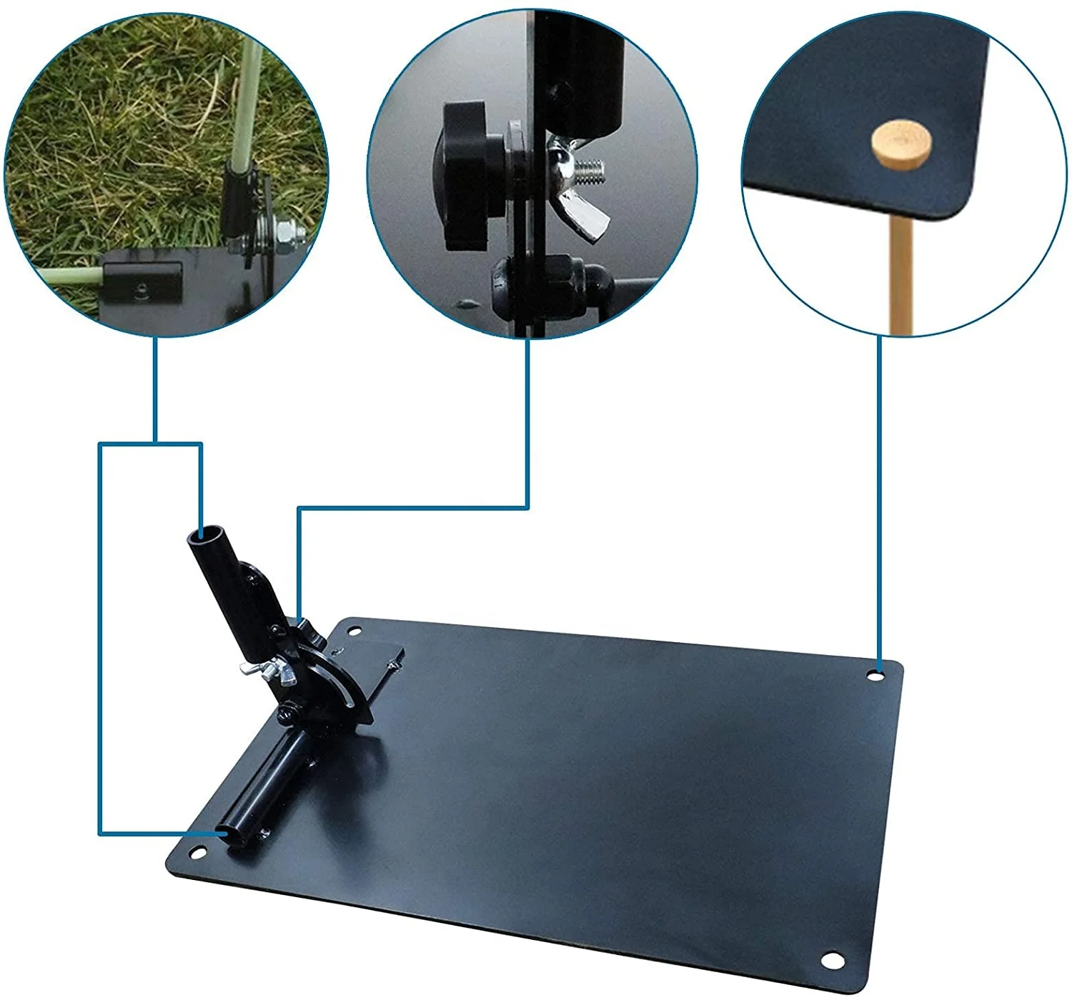 OEM New Professional Iron Golf Practice Plate for Alignment Stick Durable Metal Swing Trainer Training Accessory