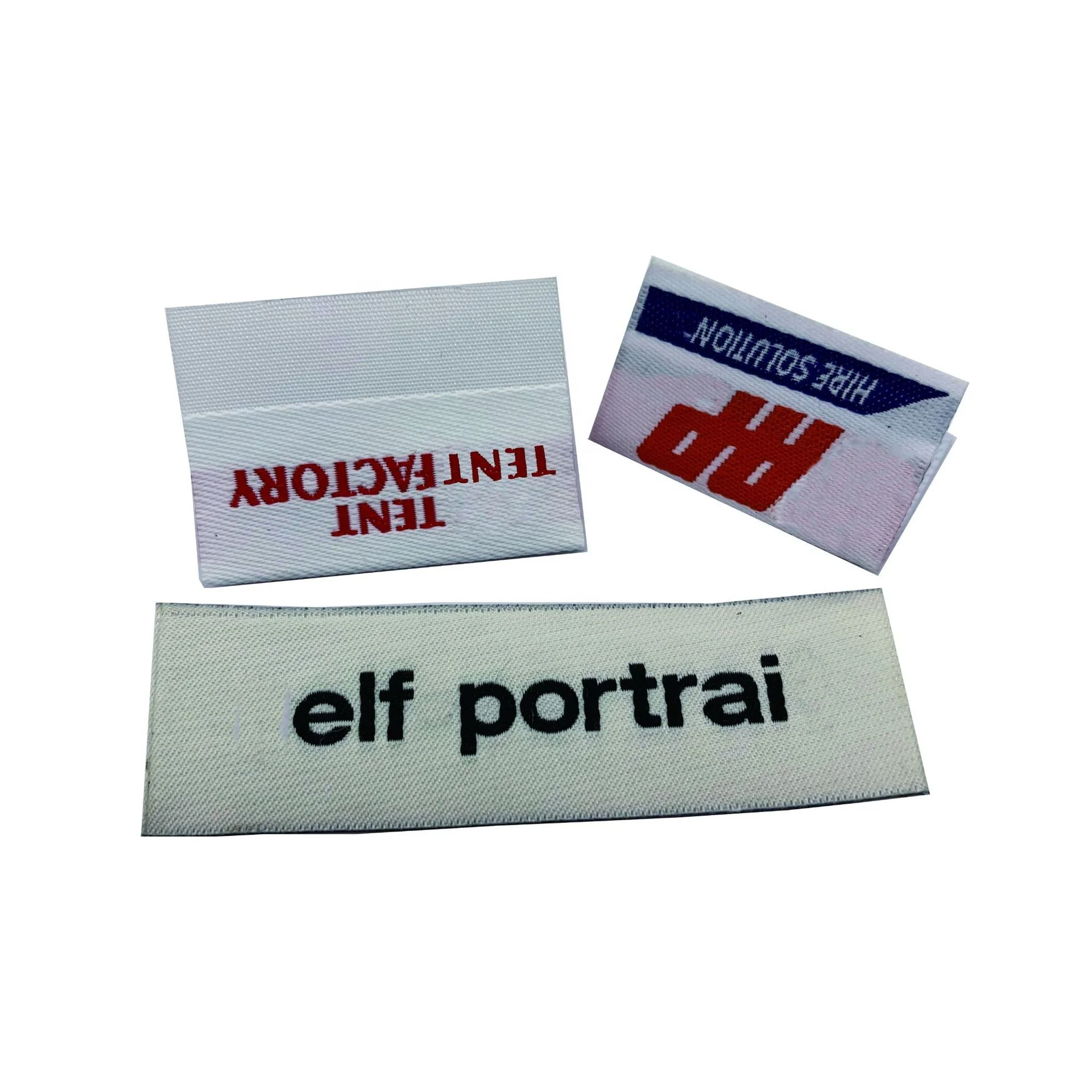 Custom Clothes Tagger Tag Polyester Cotton Silk Neck Woven Labels With Customized Your Logo