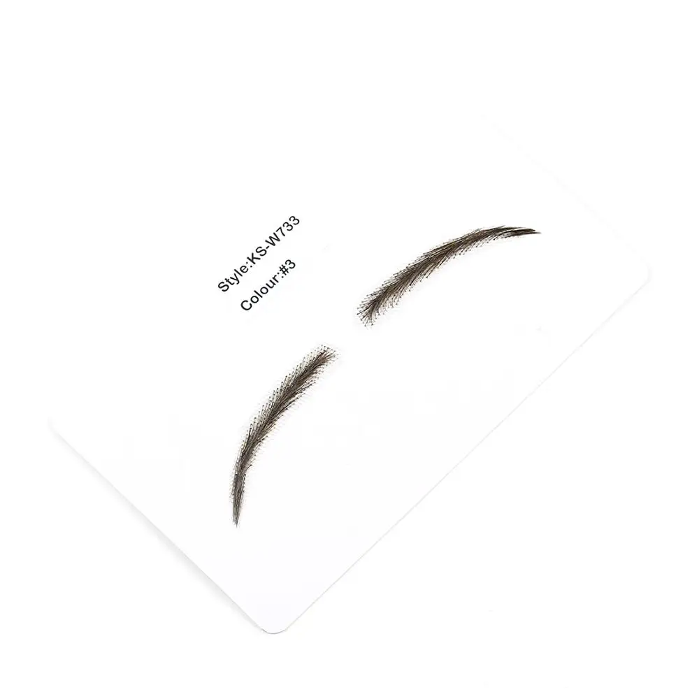 
Free Sample Neitsi Pigment One Pair Women Practice Skin Eyebrows 100% Handknoted Human Hair Semi-Permanent Eyebrows 