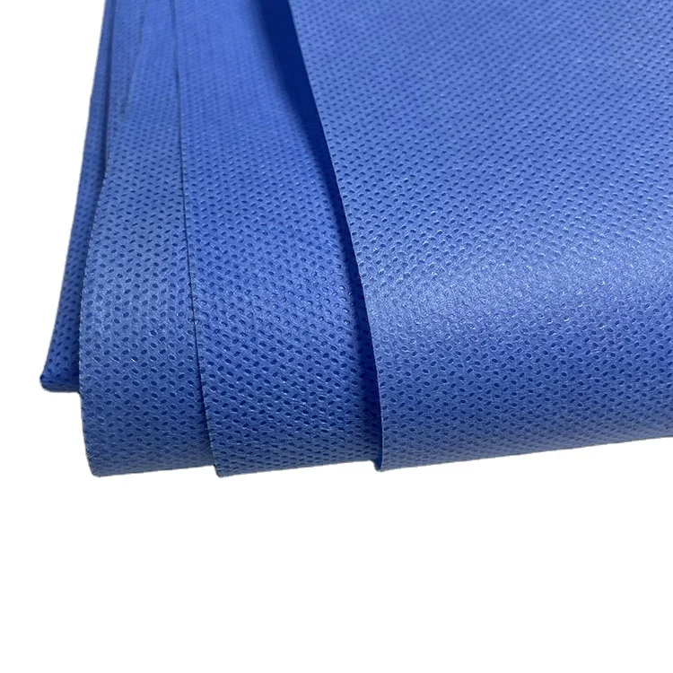 Blue color  spunbonded + meltblown + spunbonded technical pp spunbond non woven for medical used