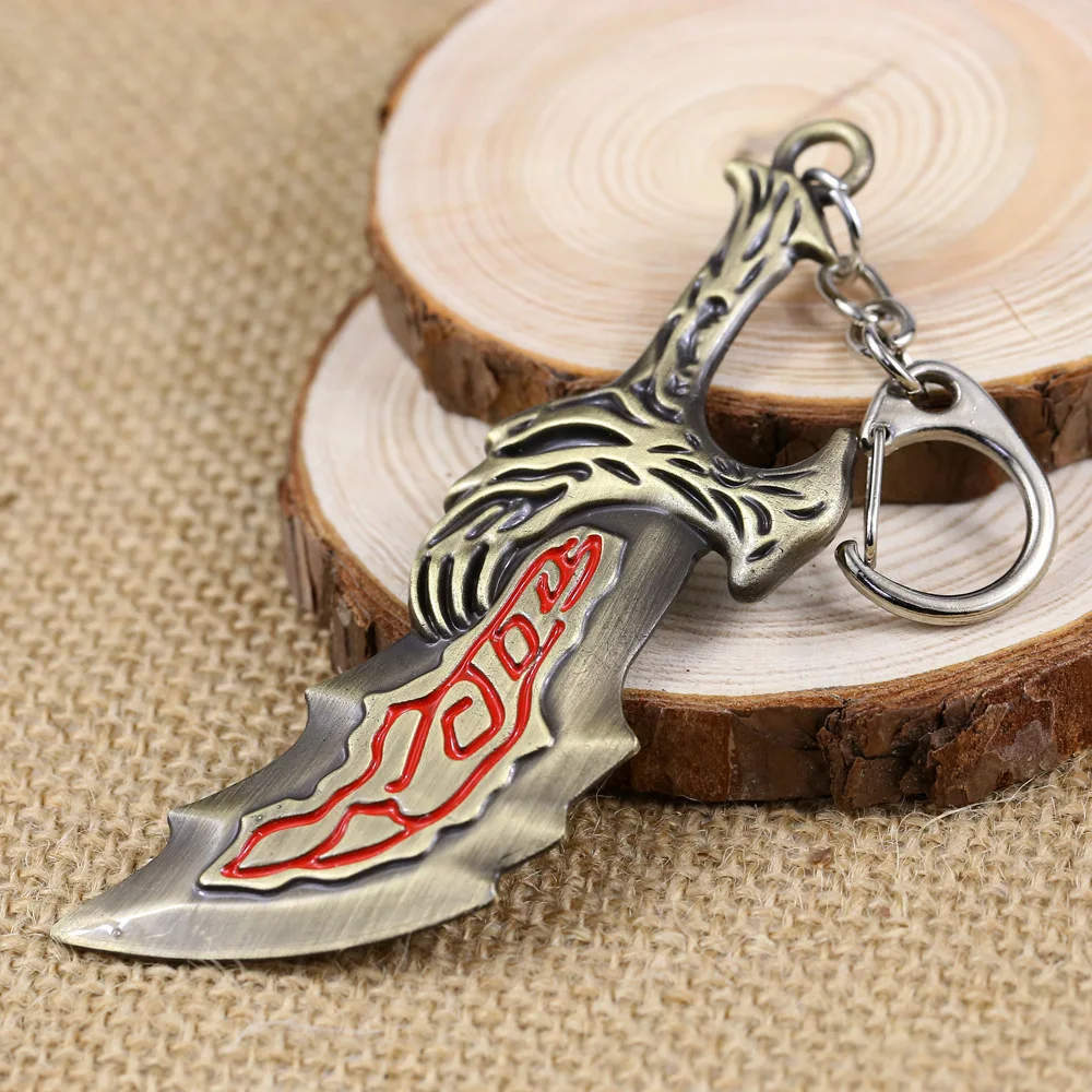 Game Weapon Model Keychain God Of War Knife Key Chain