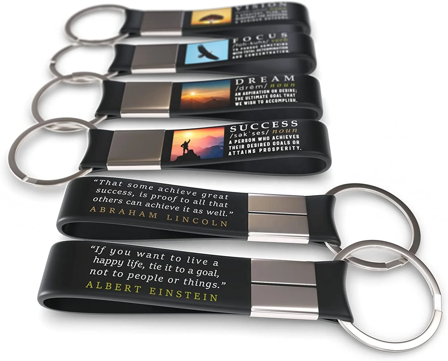 SmallOrders G020931 Success Dream Focus on Vision Corporate Office Business Quotes Gift Students Colleagues Employees keychain