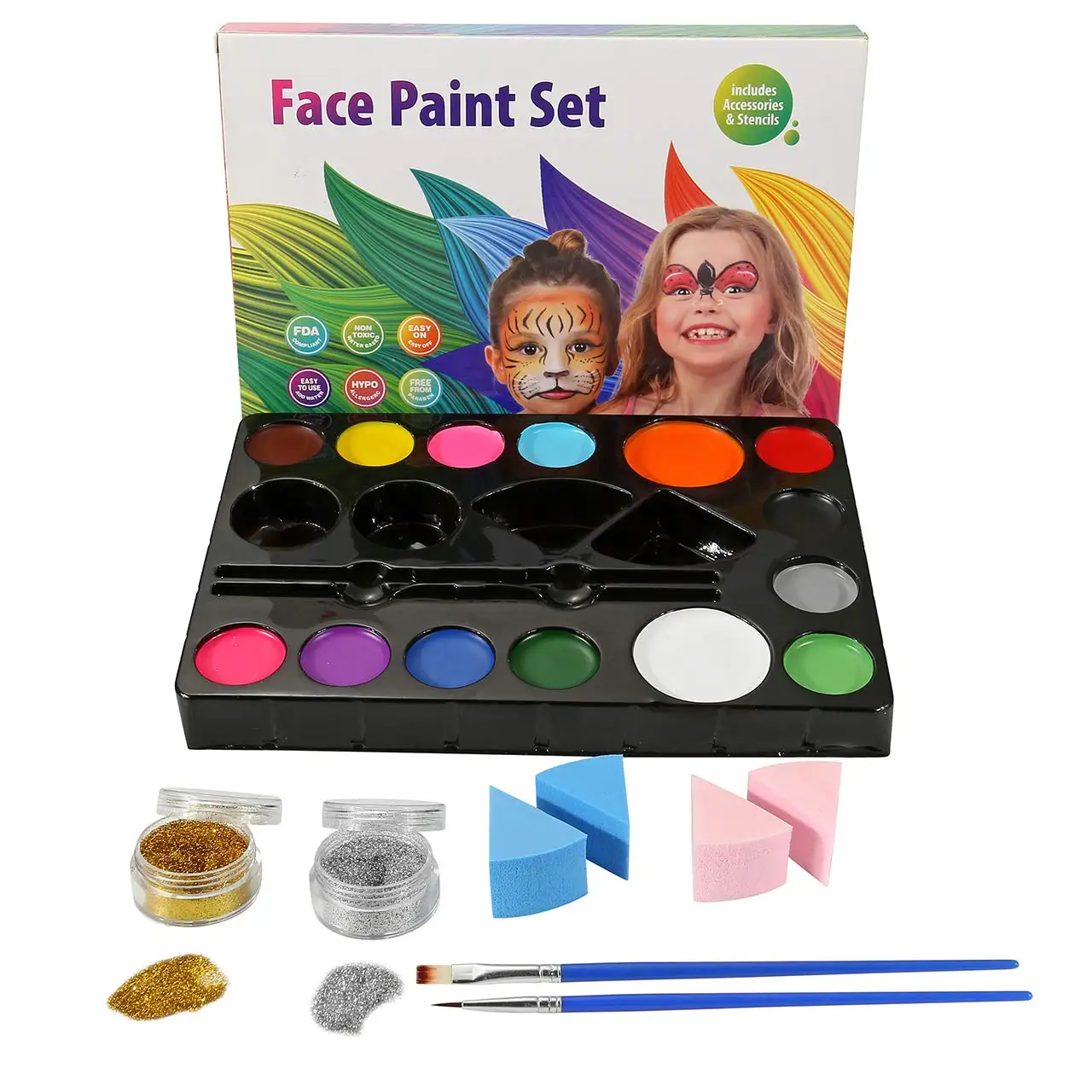 
Halloween Party Face Oil Painting Professional Body Makeup Tattoo Face Body Paint Oil Painting 