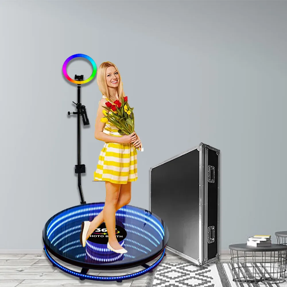 Magic 360 Photo Booth 7 People For Events 100 Cm 360 Photo Booth Self Service Round 360 Degree Party Video Camera Photo Booth