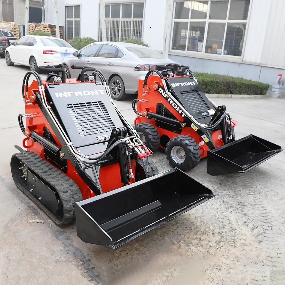 Factory Direct Strong Load Bearing Capacity Mini Track Skid Steer Loader Multi-function EPA Engine Wheel Electric Skid Steer