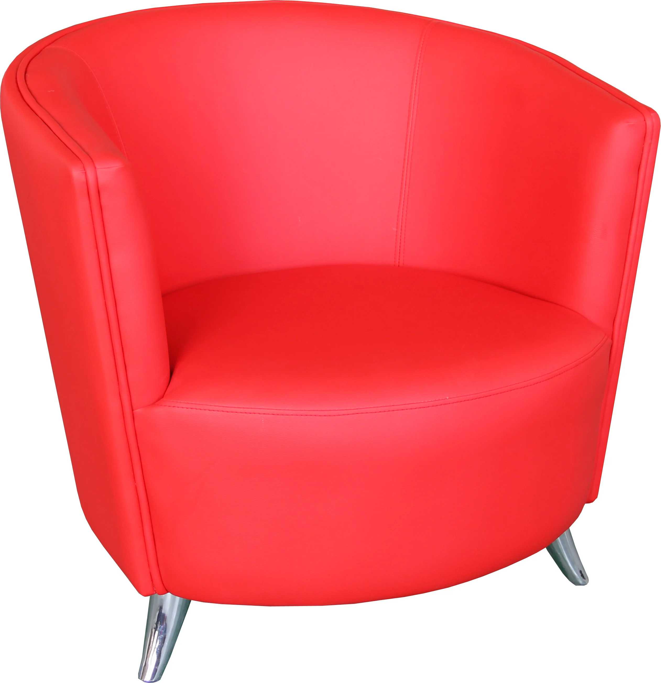 Top selling relaxing sofa chair wooden frame chromed leg tub chair