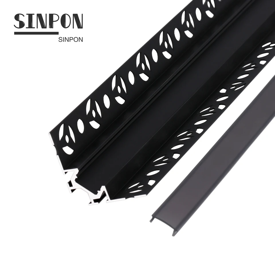 2021 Years New Tooling Recessed Led Aluminum Channel Lighting With Black PC Cover And SMD5050 Strip For