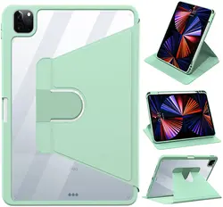 360 Rotatable Case for ipad 10.2 Case Cover for ipad pro 12.9 leather case Clear Hybrid Back Cover with Pencil Holder
