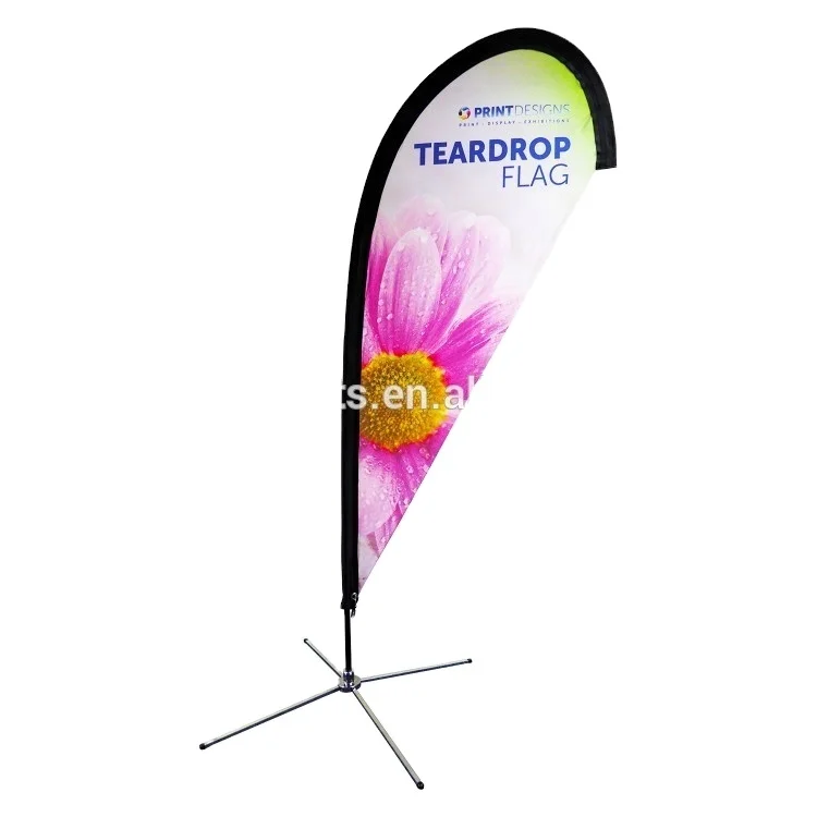 Custom Tall Swooper Sign Advertising Flags Outdoor Beach Flag with Pole & Spike