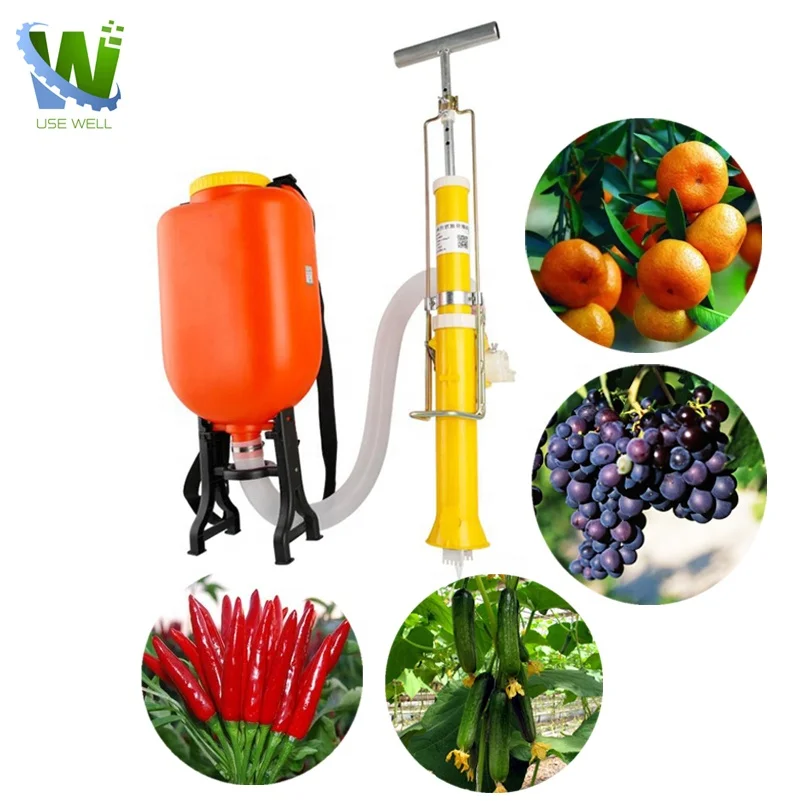 hand held dry fertilizer applicator distributor portable manual garden farm fertilizer sprayer spreader machine