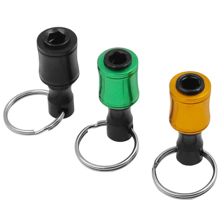 1/4 inch Hex Shank Screwdriver Bit Holder Quick Release Extension Rod Keychain Drill Screw Bit Quick Change