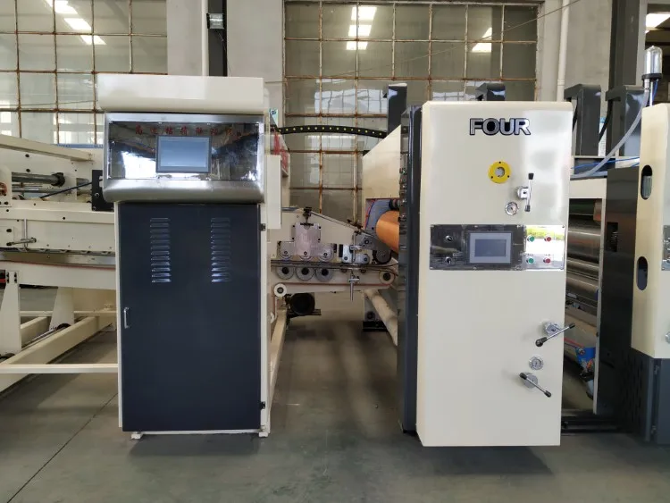 automatic box forming machine corrugated carton printing slotting die cutting folder gluer machine with stacker