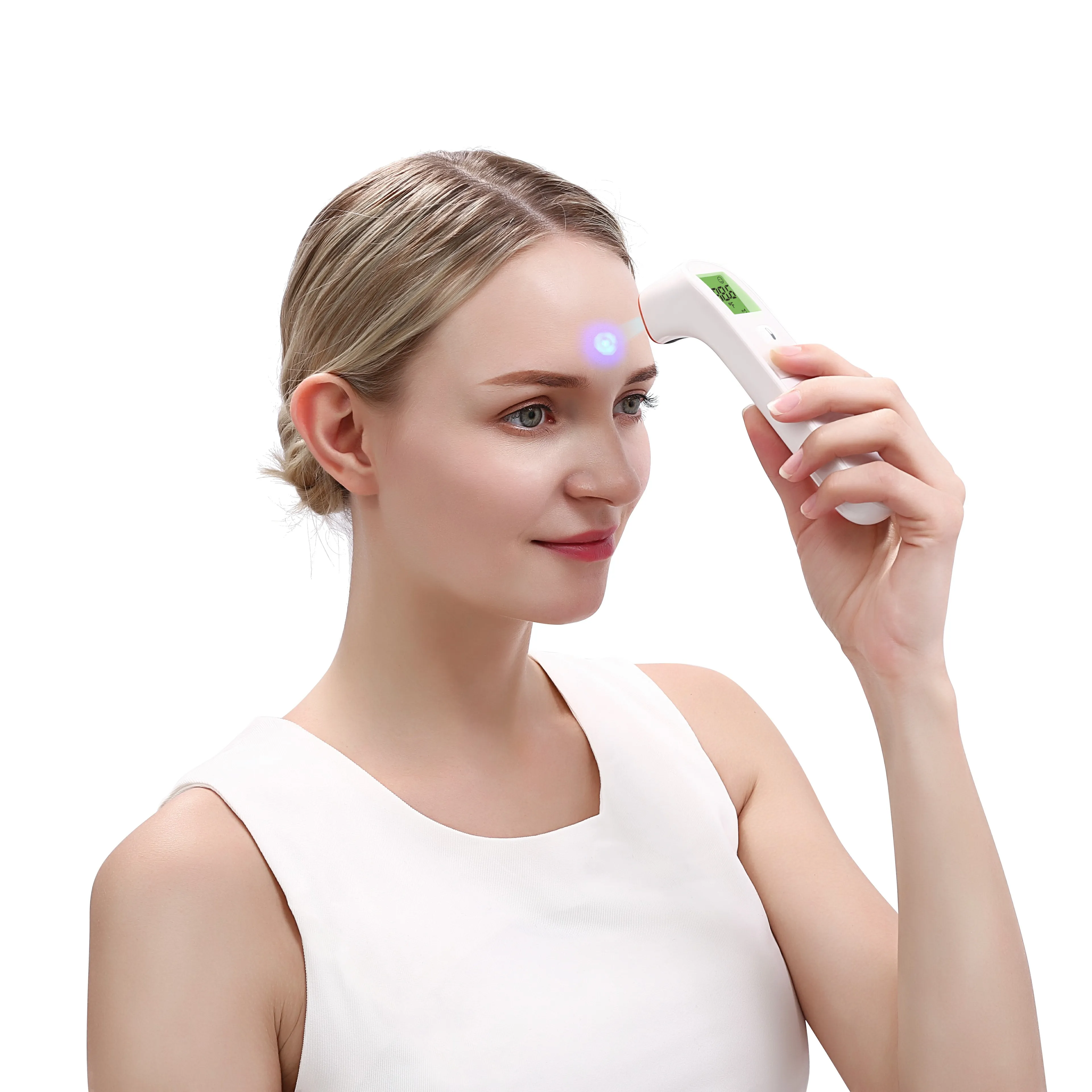 Portable high-accuracy non-contact digital thermometer infrared for forehead with fever alarm