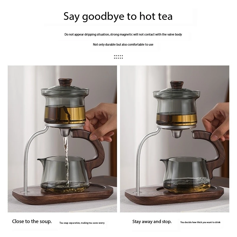 World semi-automatic tea maker glass tea set home tea bowl lazy simple coffee makerGlass teapot