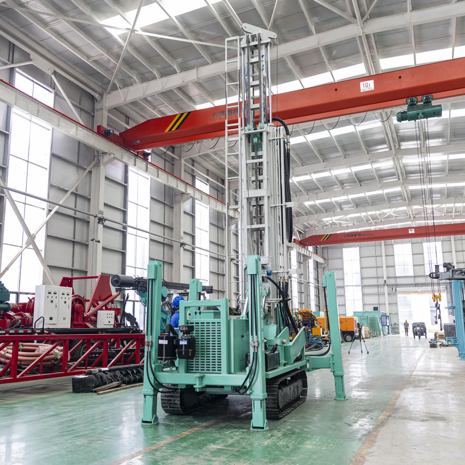 260M Crawler Borehole Drill Machine With Air Compressor Oil Drilling Equipment Water Well Rotary Drilling Rig