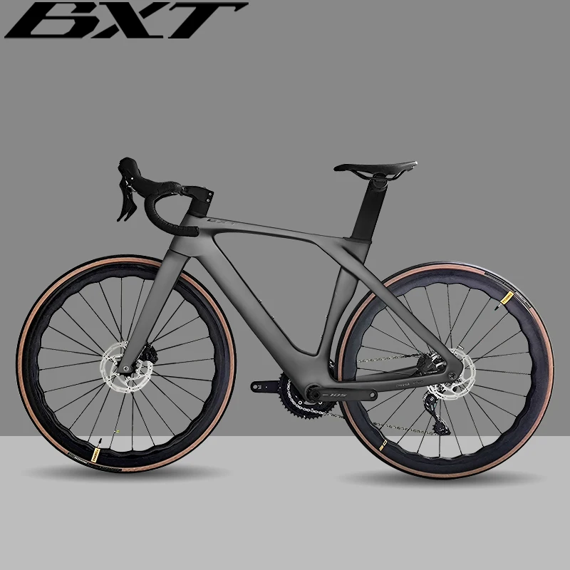 BXT Full Carbon Disc Brake Road Bike 24 Speeds Road Bicycle Hidden Cable Line Carbon Road Bike Customizable colors