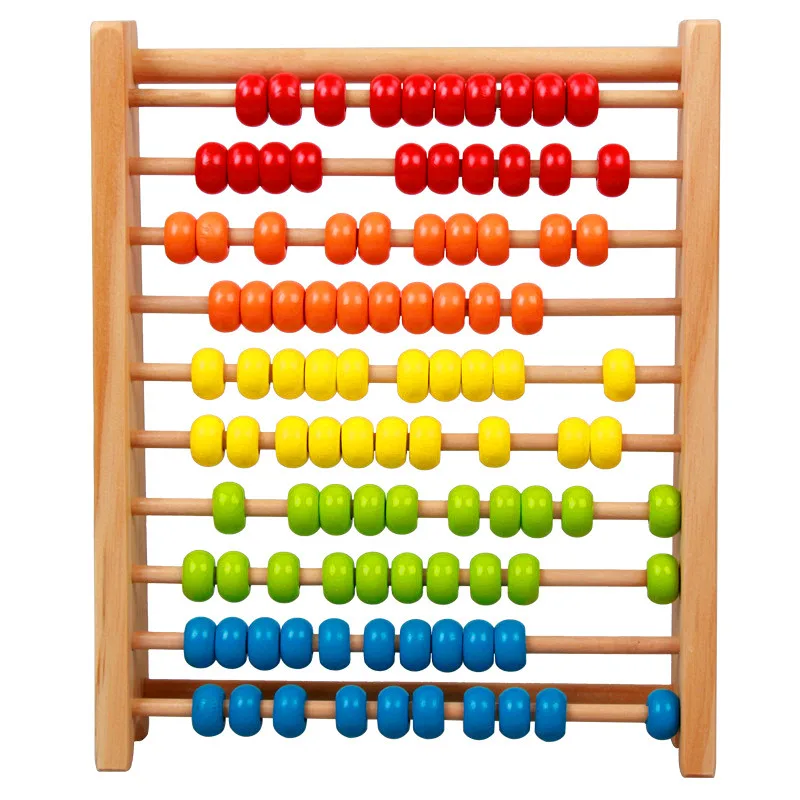 Деревянные радужные твердые деревянные арифметические математические игры инструмент образовательные Дошкольные Детские игрушки