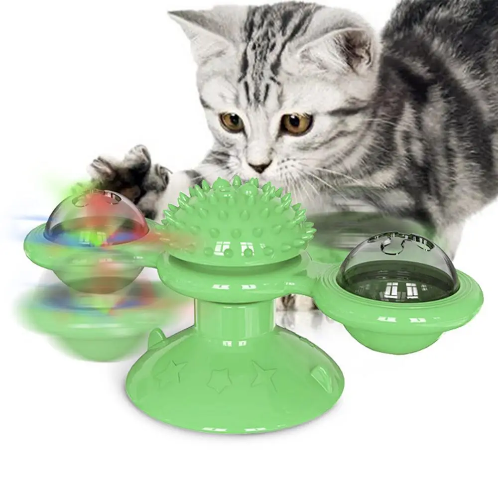  Amazon горячая Распродажа TPR ветряная мельница pet cat интерактивные