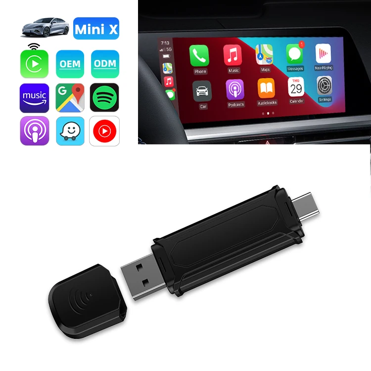 New Arrival Oem Odm Carlinkit Mini Carplay Bluetooth Wireless Auto Connection Charging Siri Ios Multimedia Ai Box For Iphone