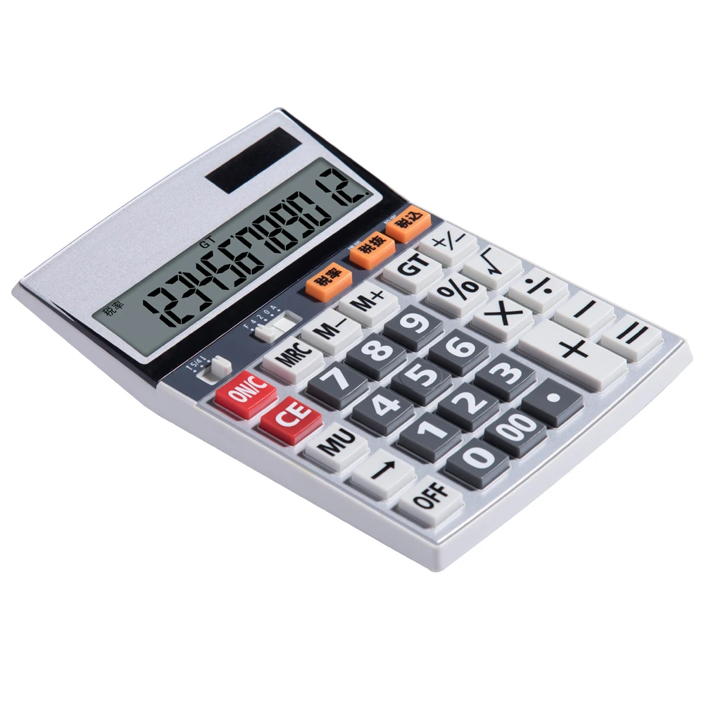 
Best Selling Big LCD Screen12 Digits Dual Power Calculator OEM For General Tax Use 