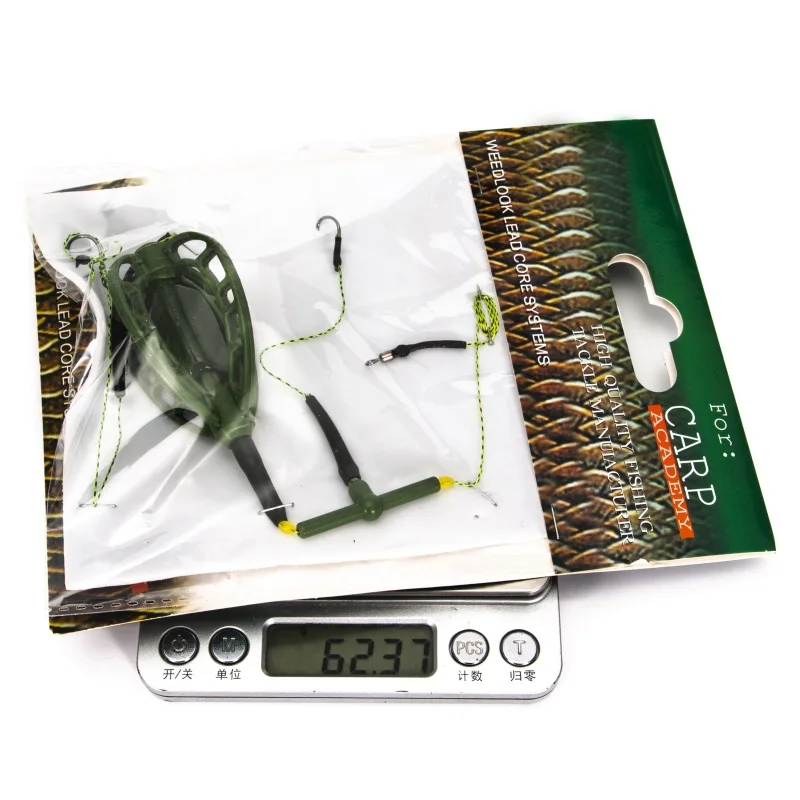 New Design European Style Carp Fishing Long Line Carp Nesting Device Fishing Group Green Fishing Bait Feeder