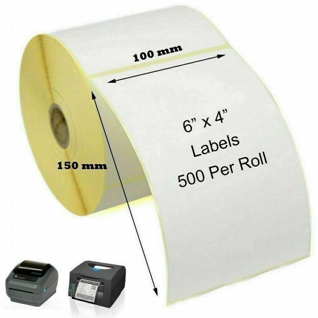 Customizable 4 X 6 Fanfold Direct Label/ Barcode Labels Blank 4x6 Thermal Shipping Label