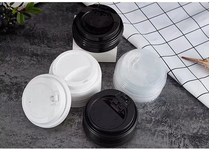 disposable PS material lid cover for coffee paper or plastic cups