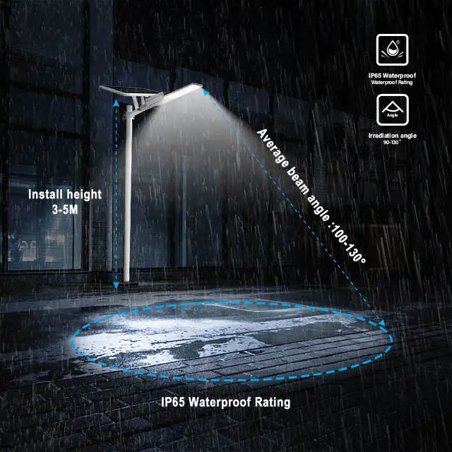 500W Waterproof led all in one Outdoor Garden High Lumen Induction Lamp Motion Sensor IP65 solar street light
