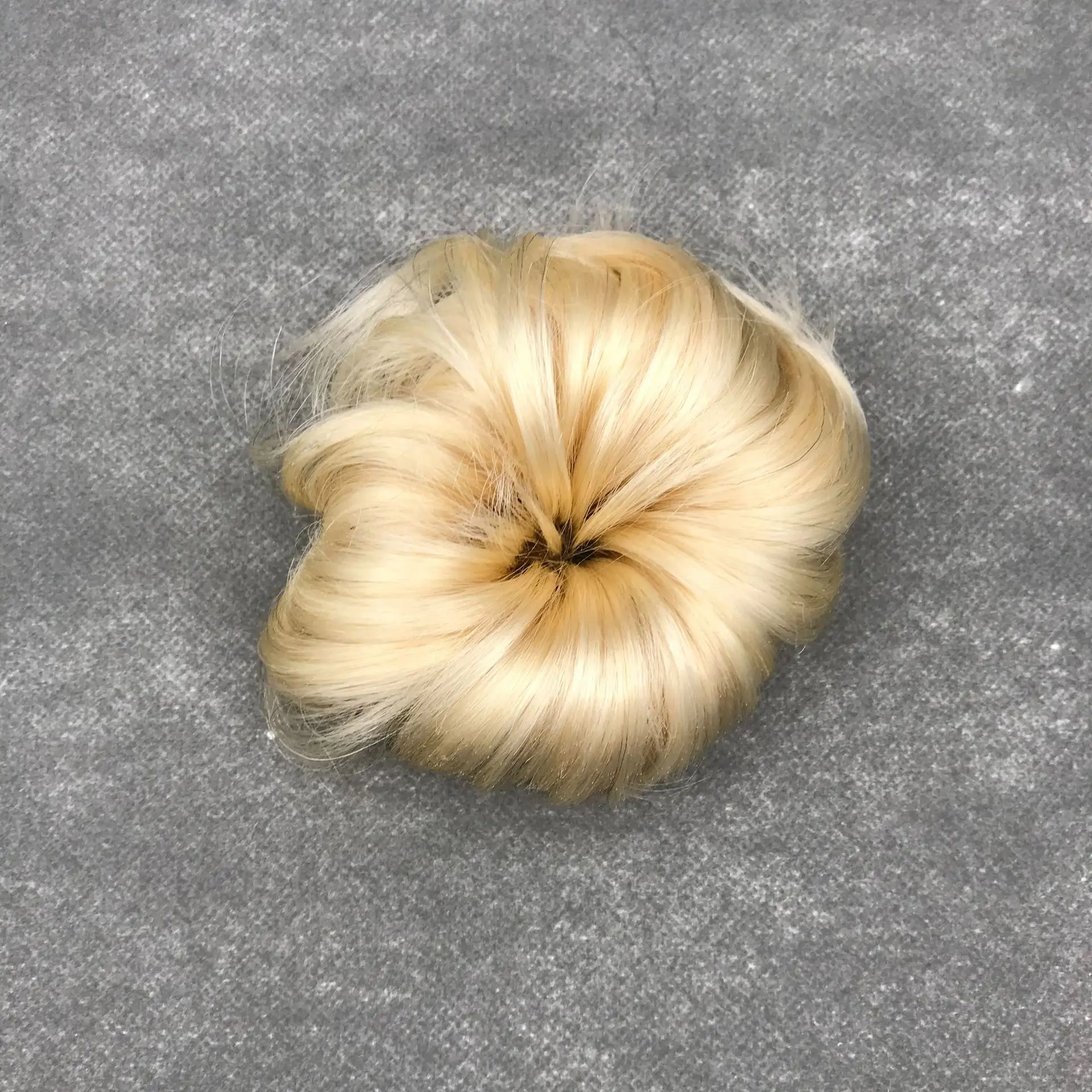 Women Girls Curly Scrunchies Chignon Hair Bun With Rubber Bands Human Hair Ring Wrapped On Messy Hair Bun Ponytails