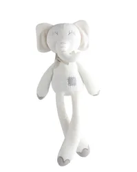 Hot Selling Soft Stuffed Plush Elephant Doll Stuffed Animal Toy Lovely White Long-legged Elephant Plush Toy For Baby