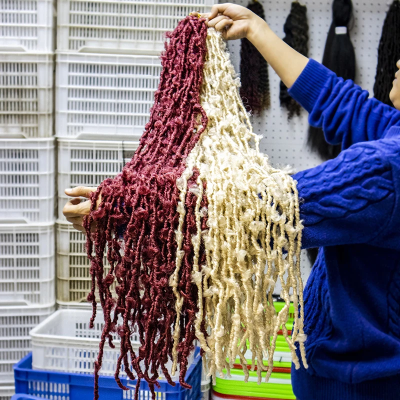 Wholesale HOT selling cheveux pour jumbo boho 26 premade ombre faux wig 12 in color 38 inch crotchet hair butterfly locs