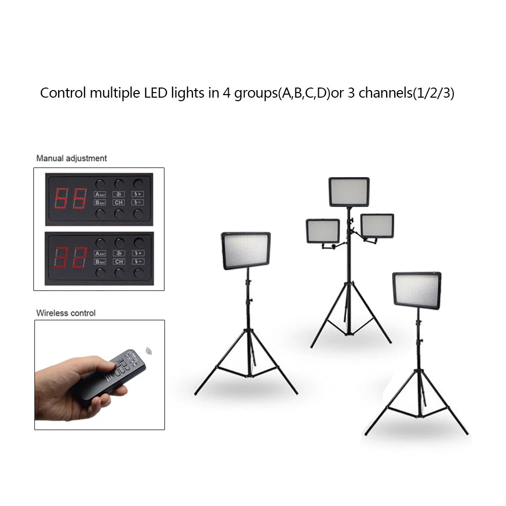 Mcoplus LED-420B Portable led light CRI95 2800lm 3200K-7200K Video LED Light for Canon Nikon Sony Pentax DSLR Camera