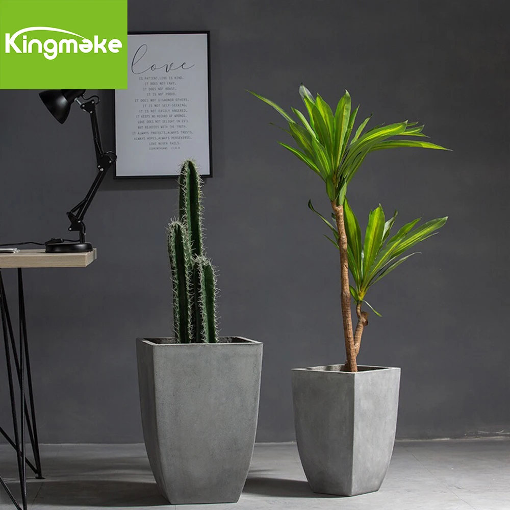 Nordic Tall Glazed White Plastic Flower Pots Giant Plant Container Orchid Flower Pots Indoor Planter Garden Pot