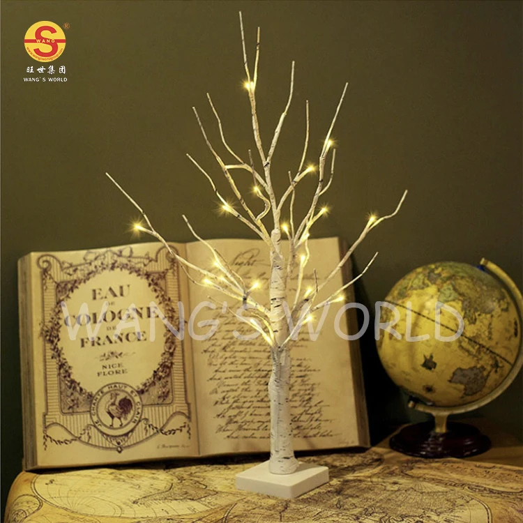 Romantic Artificial Tree Lamp With LED Lights 60cm 90cm 120cm 180cm 210cm Birch Tree Lights