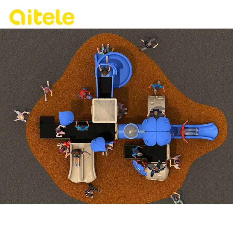 cheap playground equipment for sale QITELE kindergarten school outdoor playground equipment for mcdonalds