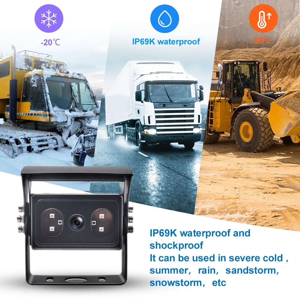 AHD Auto Shutter Camera Heavy Duty Car Rearview Backup Camera System for Tractor Truck Trailer