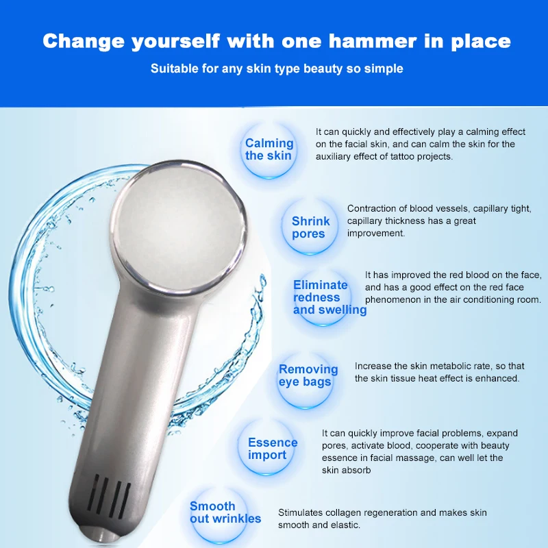 Neck Face Beauty Massage Gun Hot and Cold Hammer Anti-wrinkle Home Use Beauty Equipment Skin Tightening Lifting Woman