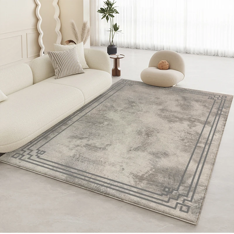 Court Style Comfortable Thick Living Room Decor Gold Large Carpets Gorgeous Rugs