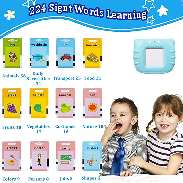 English Learning Story Telling Teller Learning Machine Talking Flash Cards Learning Toys For Toddlers 1-