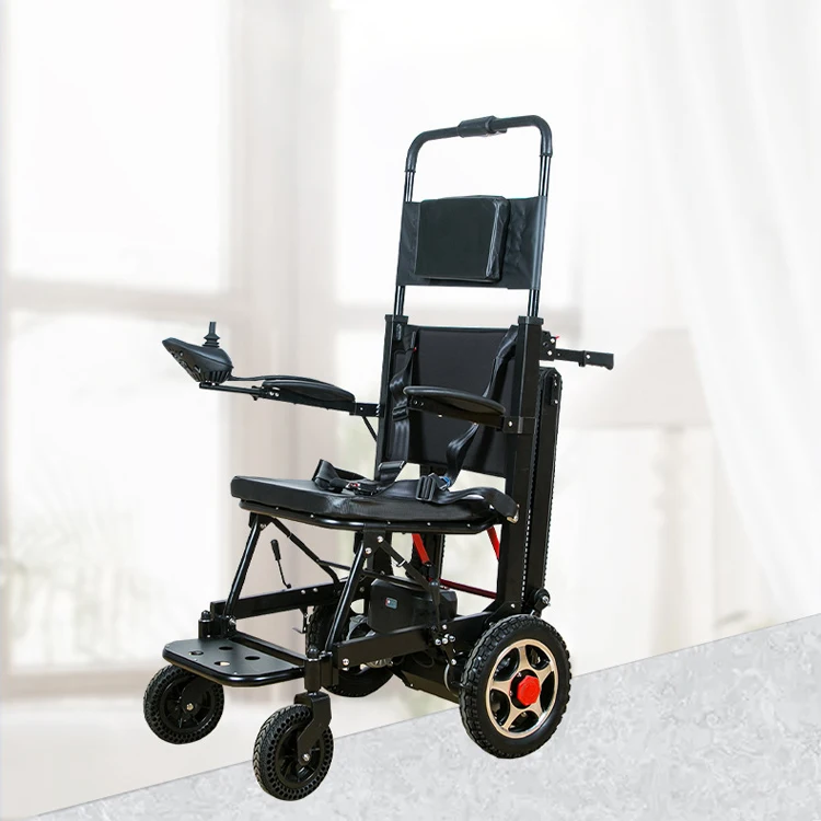 Adjustable Speed 181 Kg Loading Climb Stairs Smoothly Night Lighting lighting Crawler Stair Climbing Wheelchair for Elderly