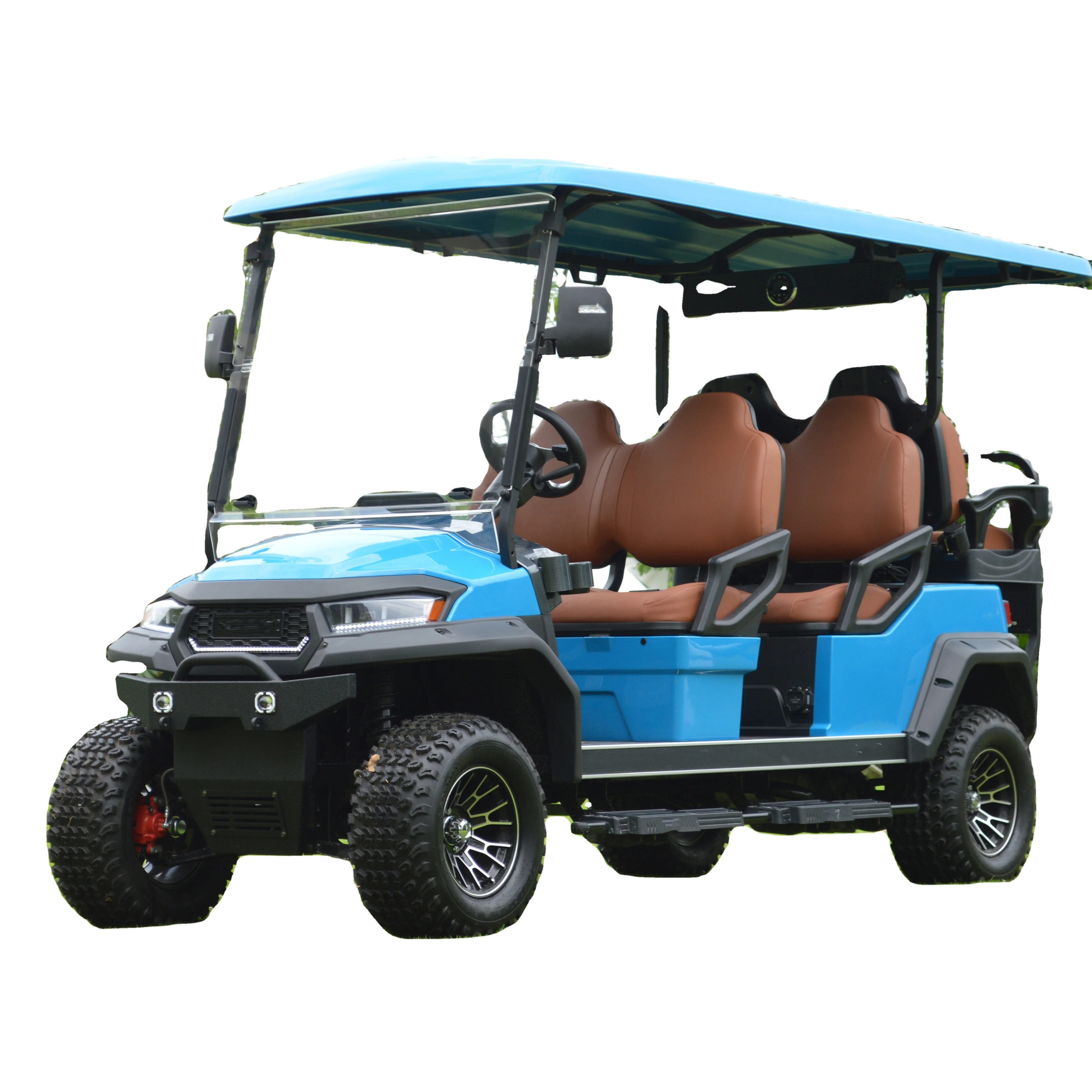 New design factory colors can be customized 4+2 seater club car Electric golf cart Off-road hunting vehicle