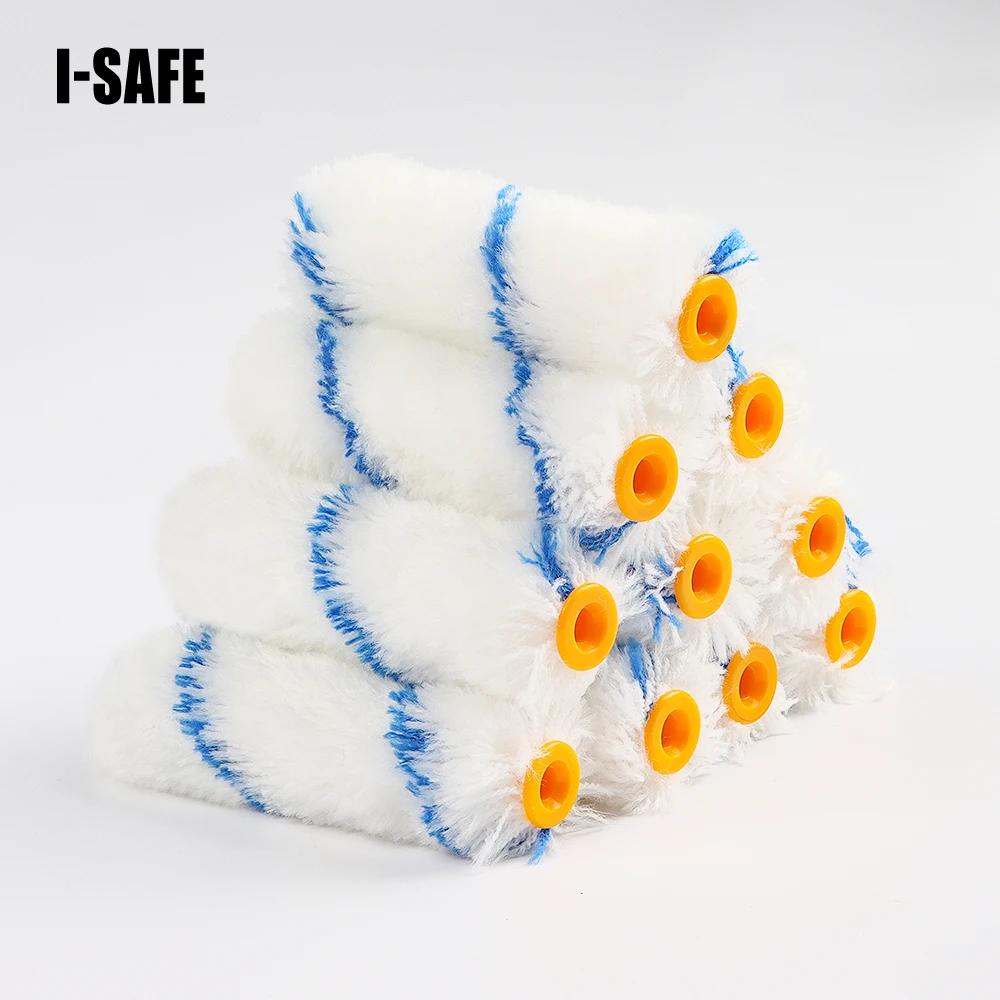 10pcs/set 4 Inch Small Paint Roller Kit With Cover Paint Roller Frame For Wall Floor House Painting