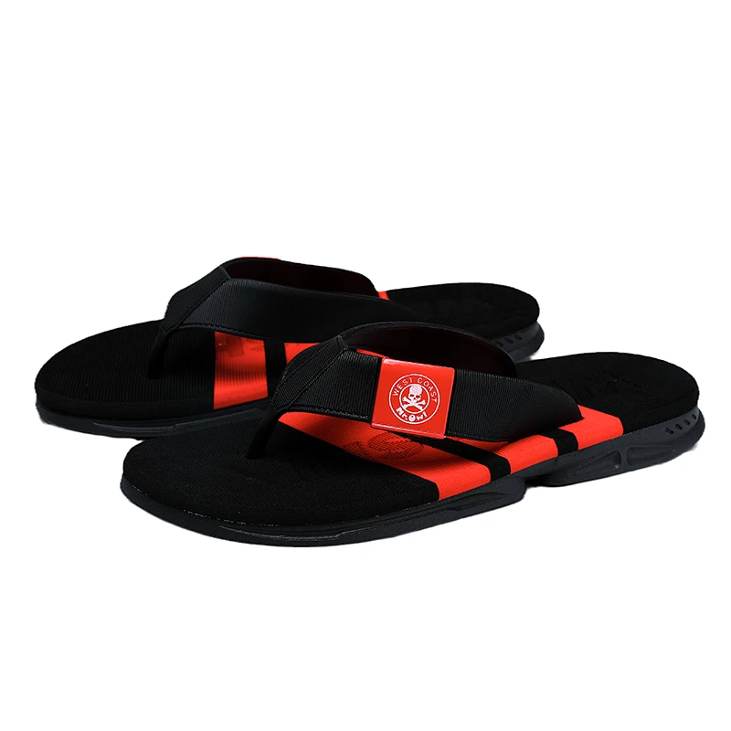 Outdoor Non-slip Outside Comfortable Soft Flip Flops Breathable PVC Flat Casual Beach Slides Slippers for Men