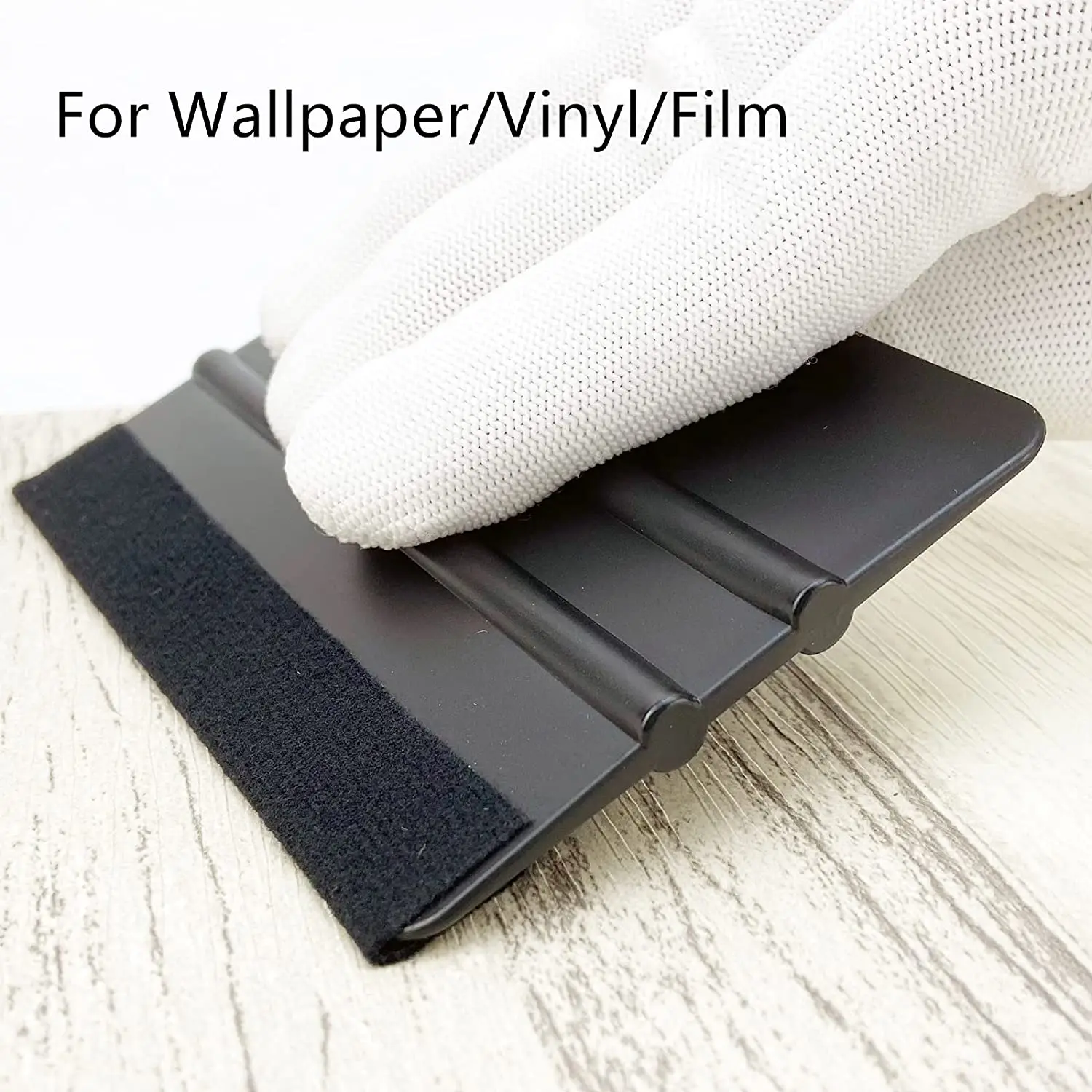 Черная пластиковая виниловая скребок с фетровыми краями графическая наклейка аппликатор инструмент Швабра для