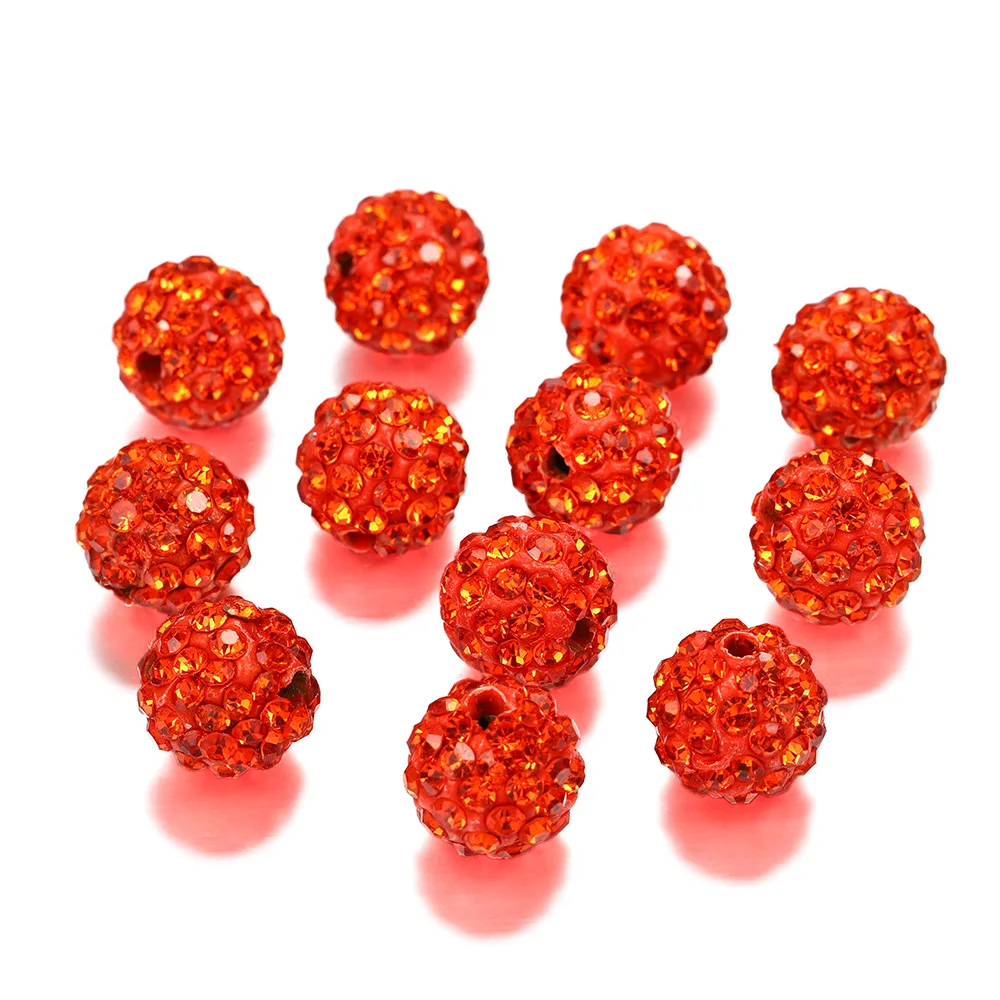 DIY Ornament Accessories 10mm High Quality Crystal Rhinestone Polymer Clay Beads For Jewelry Making