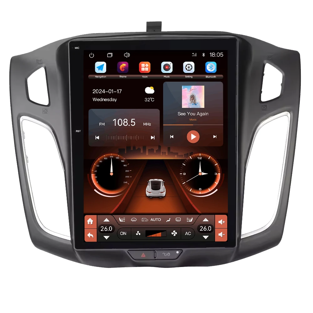 panel kits variety frame car radio player frame dashboard 9.7 inch android auto for FORD Focus 2012-2017 SIM+FM+AM