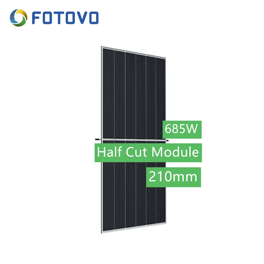 FOTOVO N-type HJT 12BB solar technology 685w Half-Cut Solar modules mono-crystalline module mono-facial dual glass solar panel