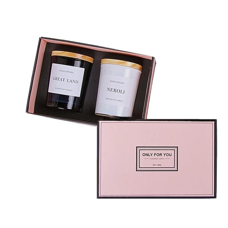 China Manufacturer Custom Candle  Paper Boxe Luxury Candle  Packaging Boxes for Gift